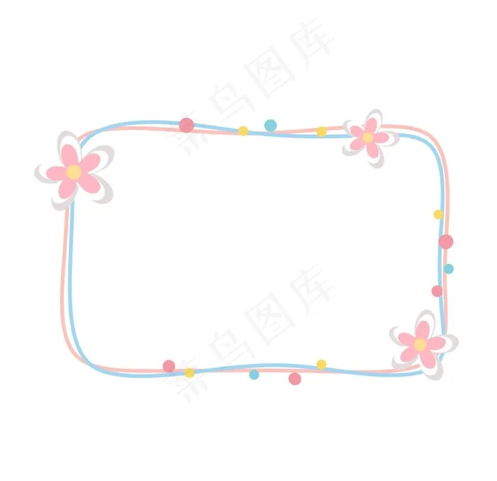 花朵边框图片psd模版下载