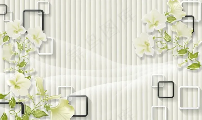 简约时尚花卉背景图片(9071X5669(DPI:72))psd模版下载