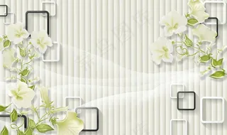 简约时尚花卉背景图片