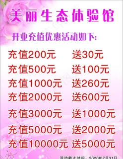 美容养生充值海报图片