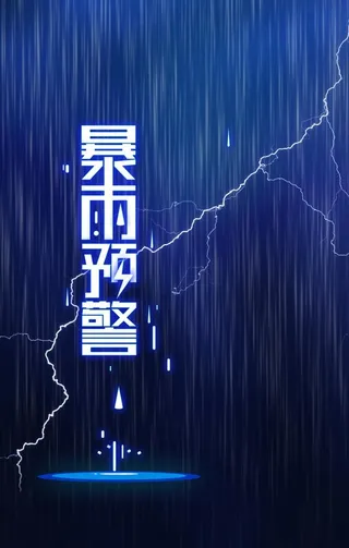 暴雨预警图片