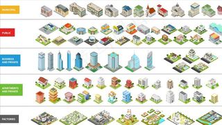 25D扁平化建筑图片