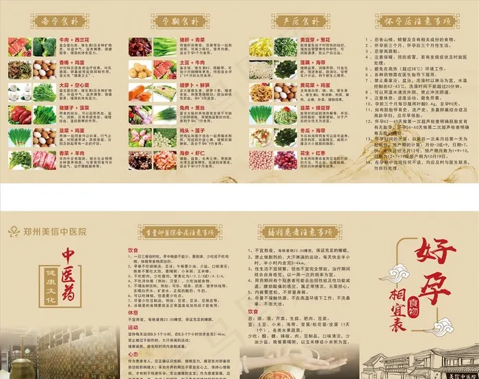 中医药健康文化  好孕食物图片(380X145)cdr矢量模版下载