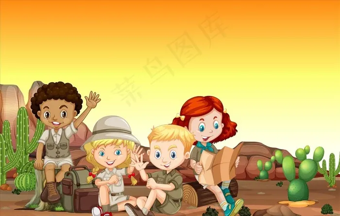 夏令营图片ai矢量模版下载