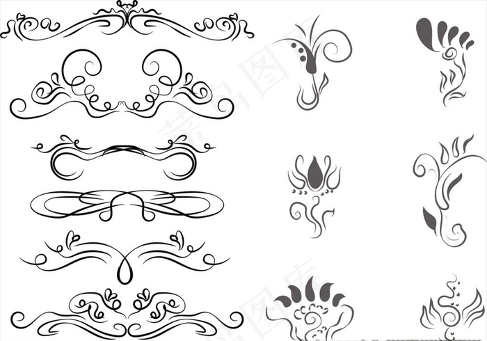 传统花边 古典花纹 古式花纹图片