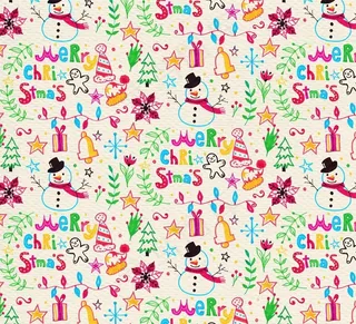 圣诞元素无缝背景图片