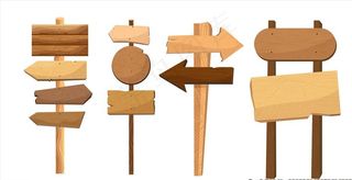 木质指示牌图片