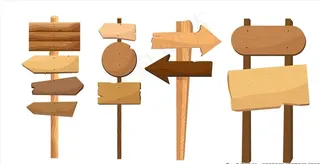 木质指示牌图片