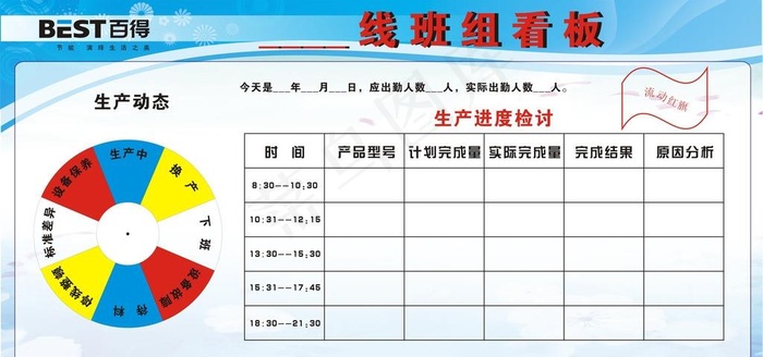 车间看板图片cdr矢量模版下载