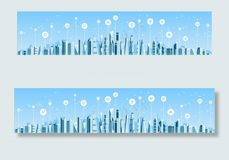 科技城市图片ai矢量模版下载