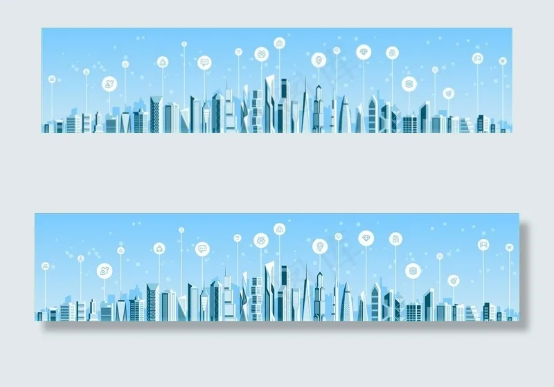 科技城市图片ai矢量模版下载