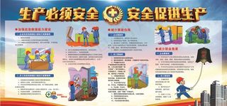 工地质量安全展板模板图片