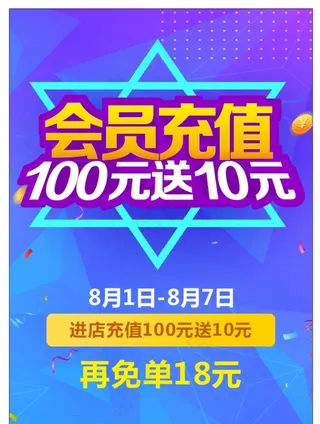 会员充值海报图片