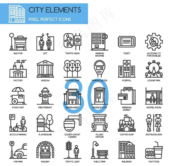 线条图标 线条icon 简洁图图片eps,ai矢量模版下载
