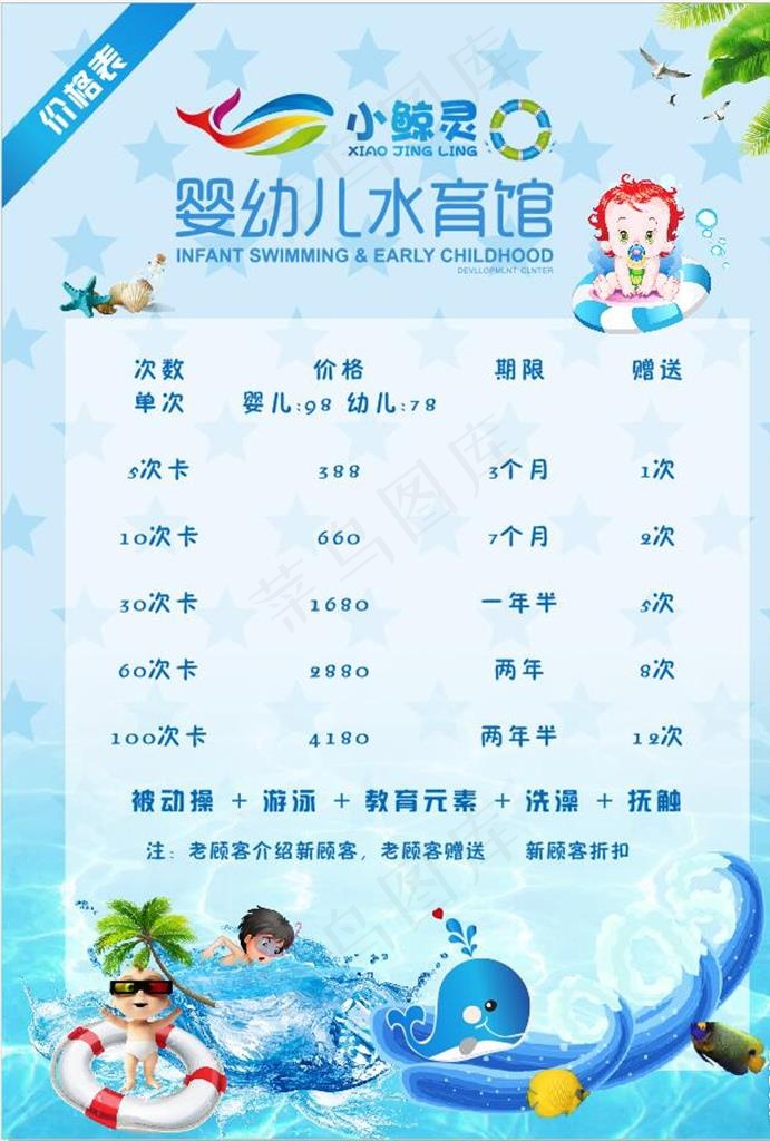 婴幼儿水育馆图片cdr矢量模版下载