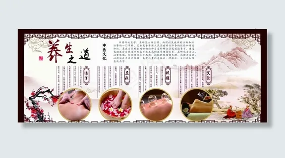 养生背景墙图片