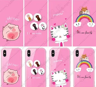 粉色卡通手机壳图片