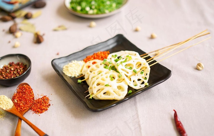 烧烤藕片串图片