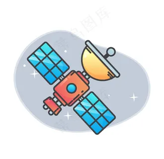 卡通人造卫星图片