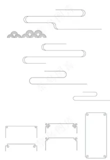 中式元素 边框 线条祥云图片