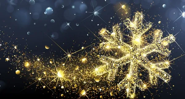 金色雪花图片 金色雪花图片