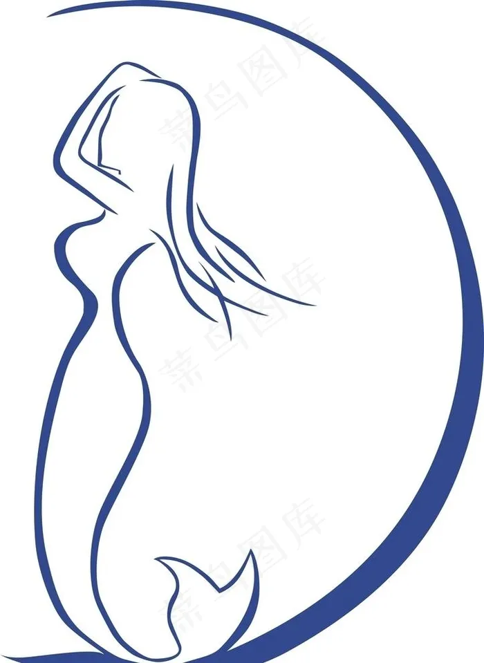 美人鱼图片cdr矢量模版下载