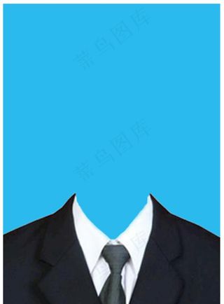 一寸证件照标准红蓝底图片