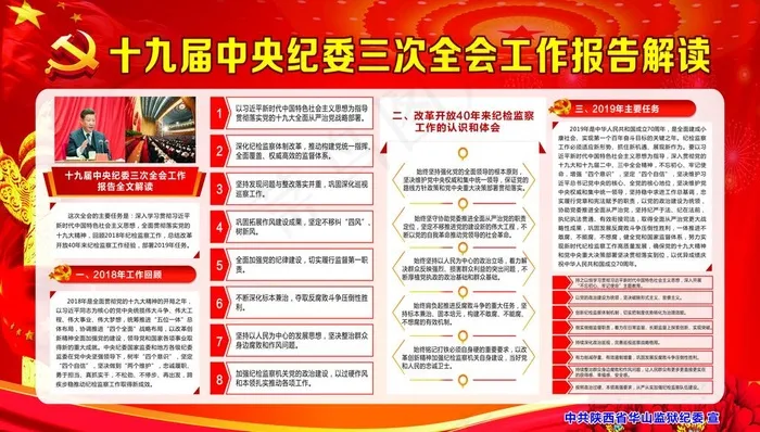 十九届*纪委三次全会工作报告图片(210X297)cdr矢量模版下载