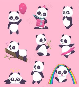 卡通熊猫图片