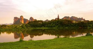 龙虎山晚霞图片