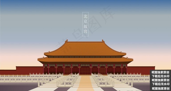 中式建筑图片ai矢量模版下载