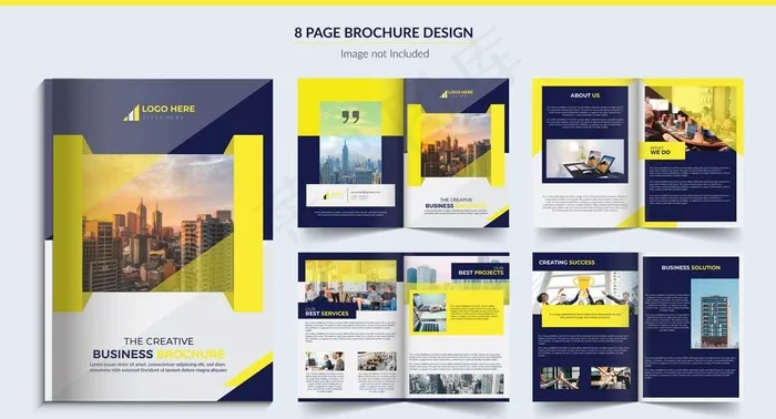 企业画册图片ai矢量模版下载