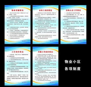 物业制度  小区制度图片