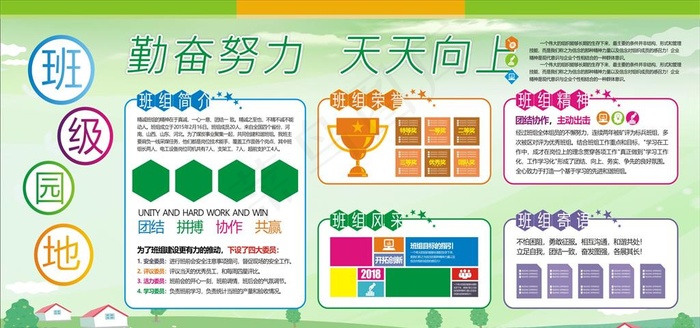 班级学习园地图片cdr矢量模版下载
