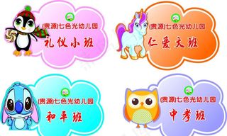幼儿园班牌  卡通造型图片