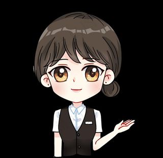 Q版银行女员工服务员大堂经理图片