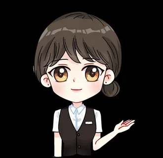 Q版银行女员工服务员大堂经理图片 Q版银行女员工服务员大堂经理图片
