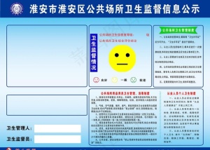公共场所 卫生监督 信息 公示图片