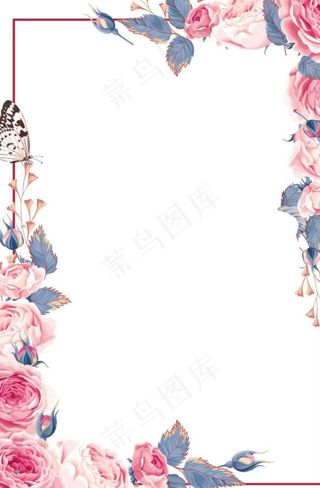 花蕊背景边框底纹图片