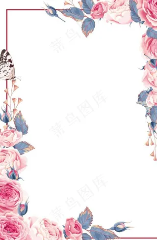 花蕊背景边框底纹图片