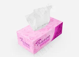 纸巾盒包装效果图样机图片