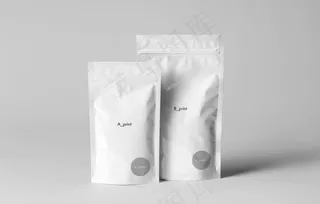 膨化食品自封包装袋智能贴图样机图片