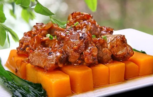 豉汁南瓜蒸排骨图片