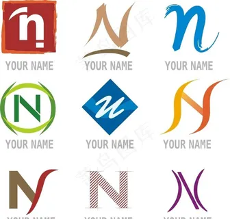 n字母标志设计图片