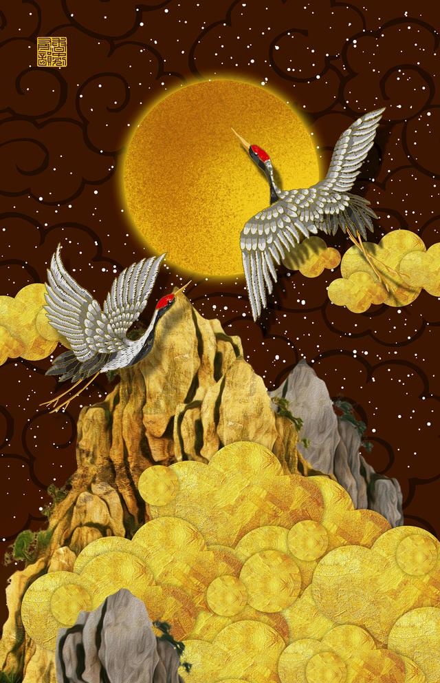 玄关晶瓷画图片