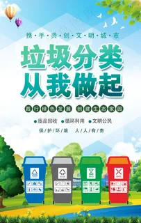 垃圾分类宣传海报图片
