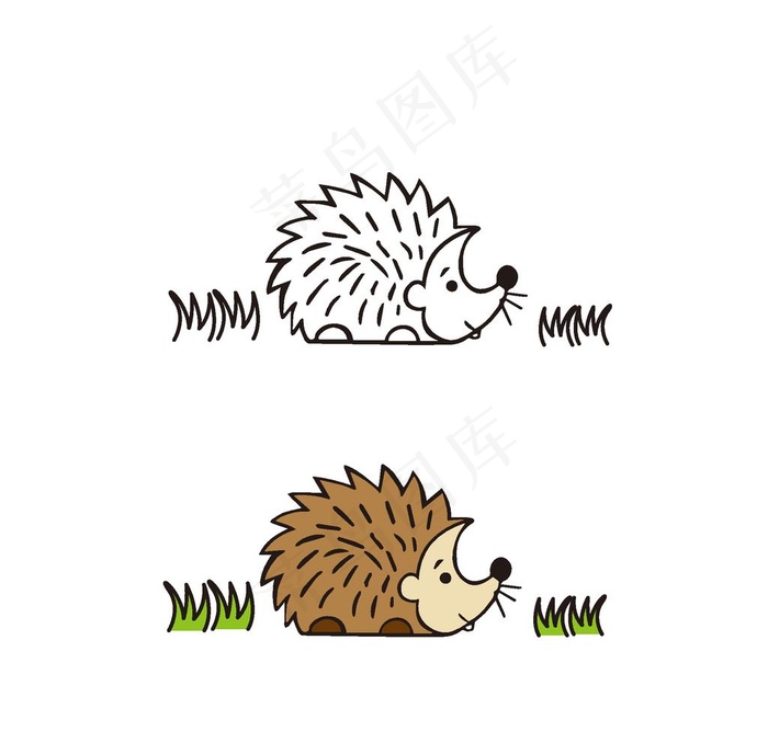 矢量刺猬插画图片ai矢量模版下载