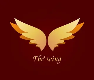 金色翅膀简易插画图片