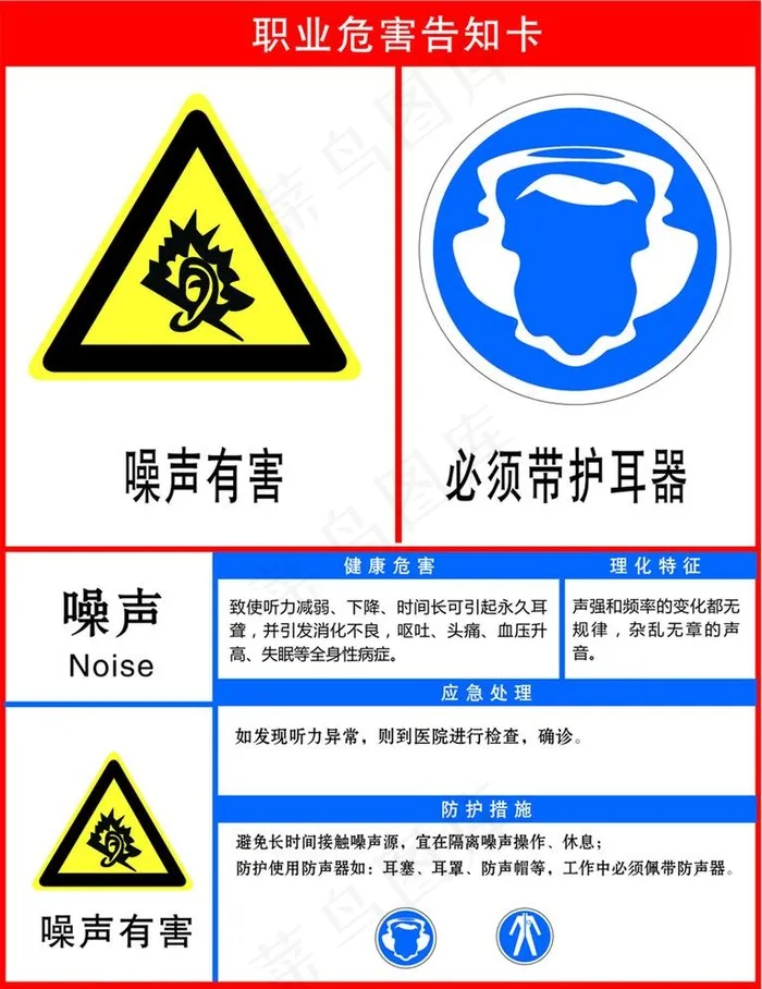 噪声有害图片cdr矢量模版下载