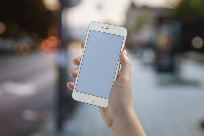 手持手机样机图片